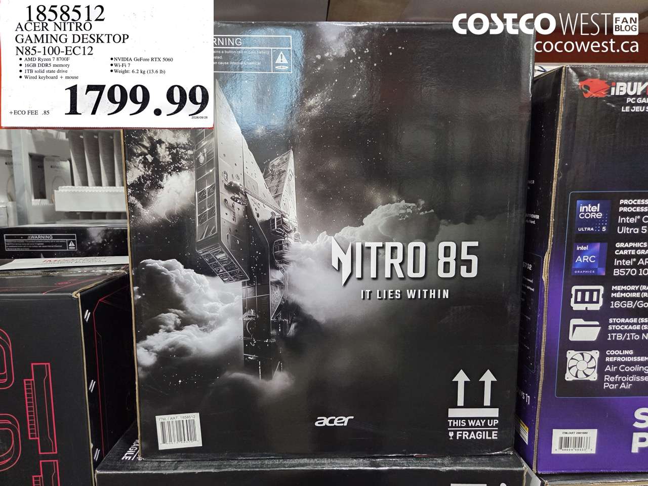 1858512 ACER NITRO GAMING DESKTOP N85-100-EC12 $1799.99