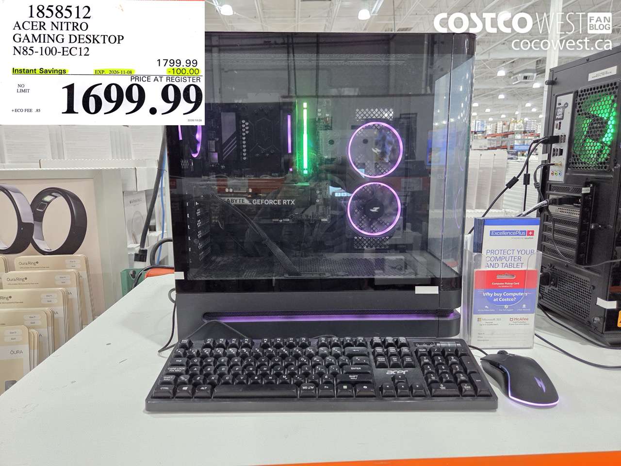 1858512 ACER NITRO GAMING DESKTOP N85-100-EC12 ($100.00 INSTANT SAVINGS EXPIRES ON 2026-11-08) $1699.99