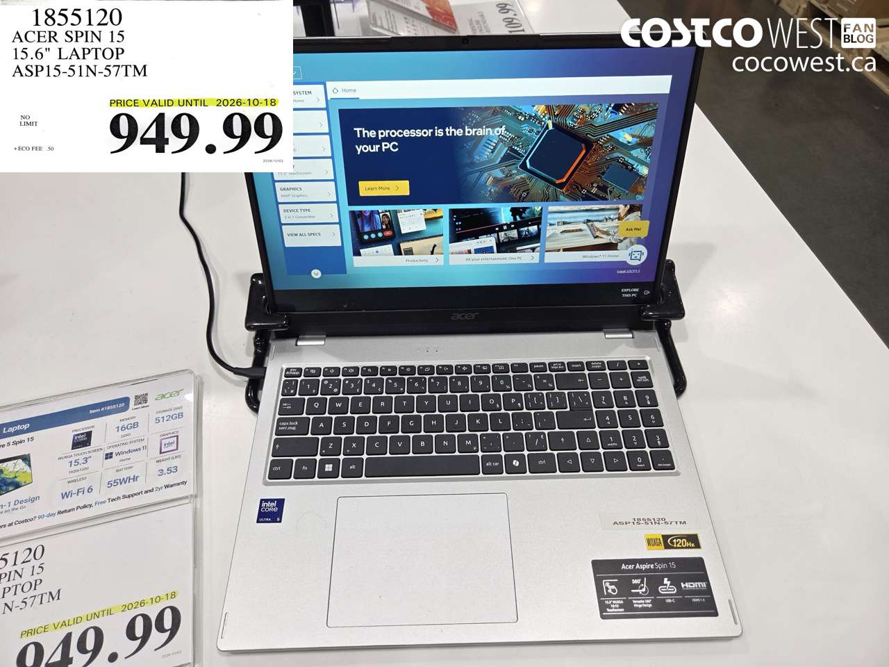 1855120 ACER SPIN 15 15.6