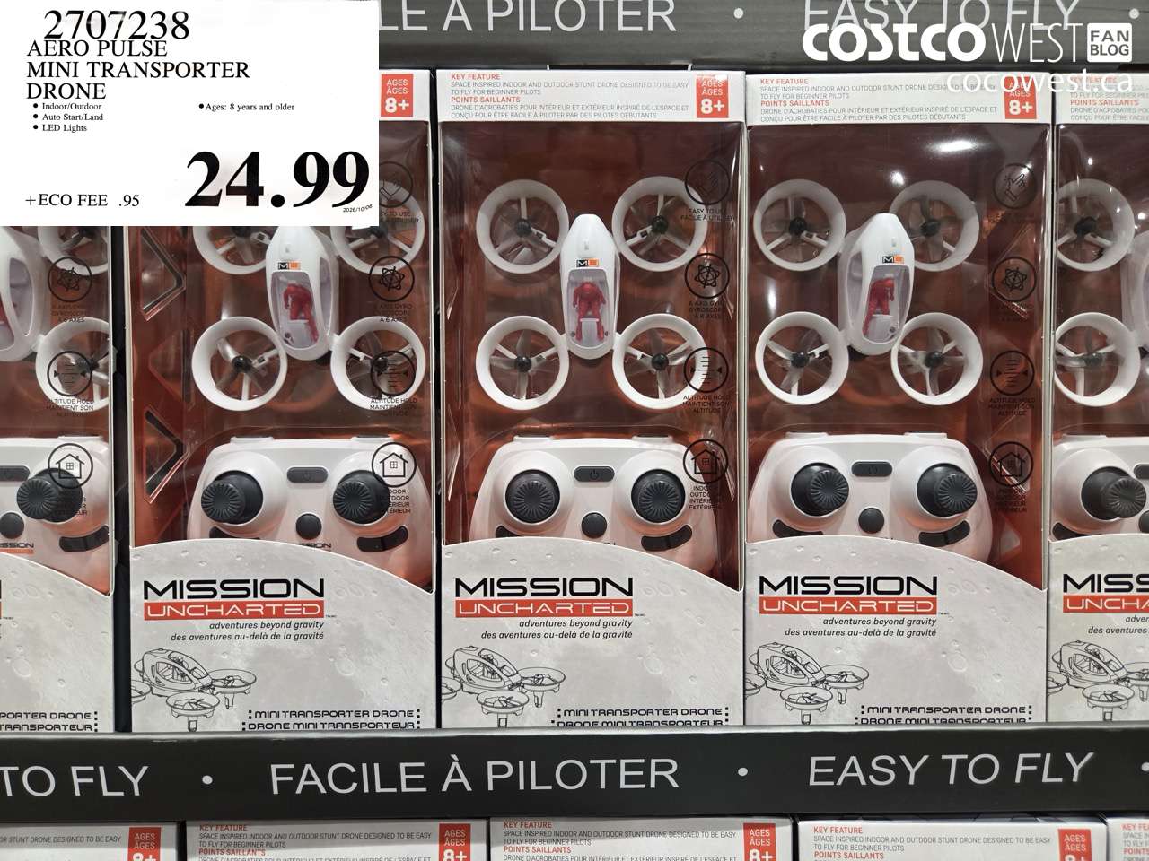 2707238 AERO PULSE MINI TRANSPORTER DRONE $24.99