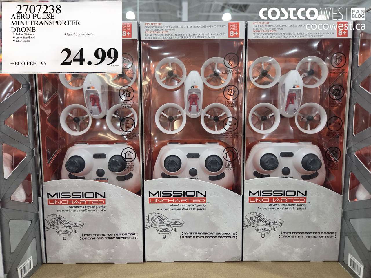 2707238 AERO PULSE MINI TRANSPORTER DRONE $24.99