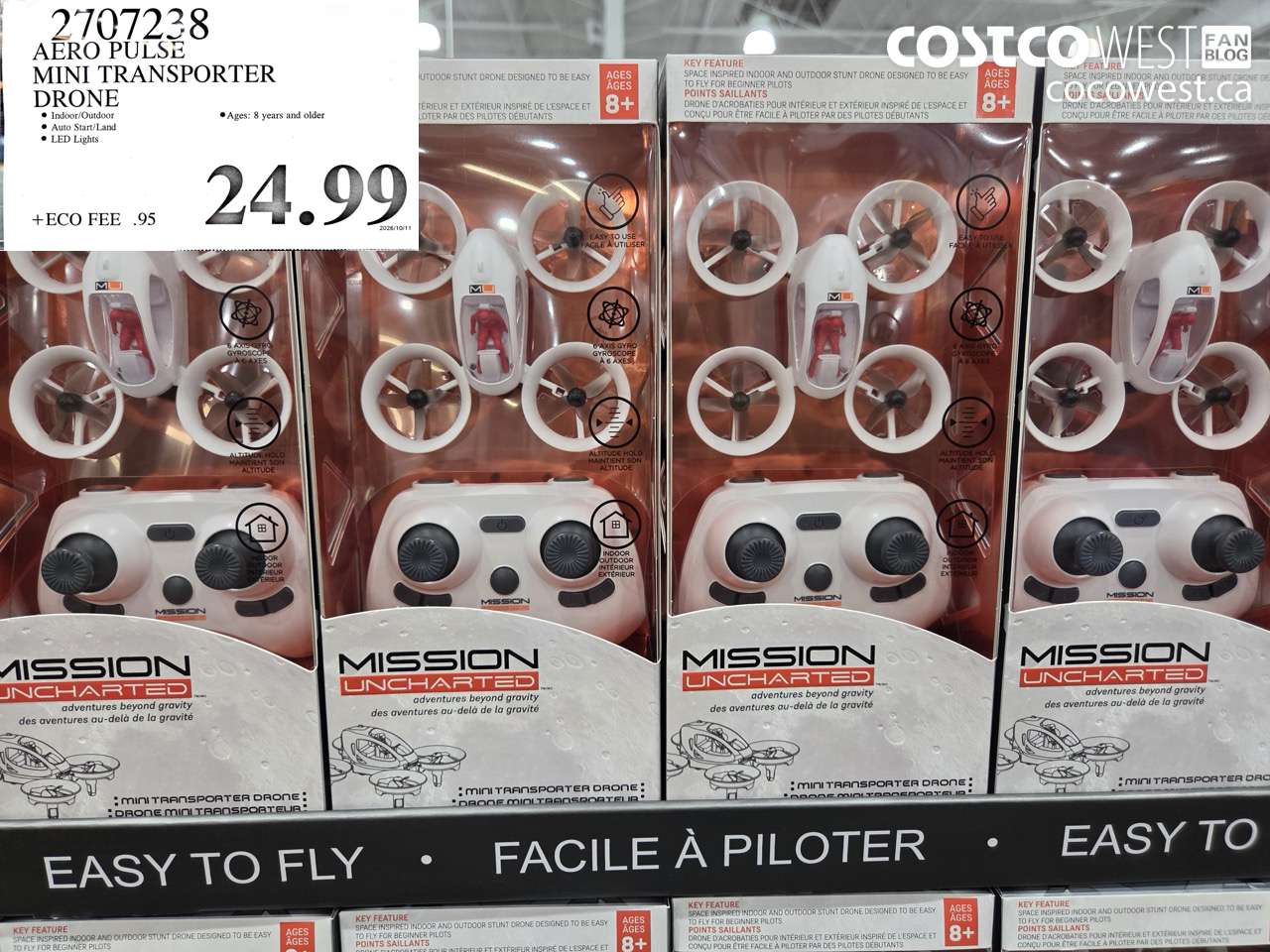 2707238 AERO PULSE MINI TRANSPORTER DRONE $24.99