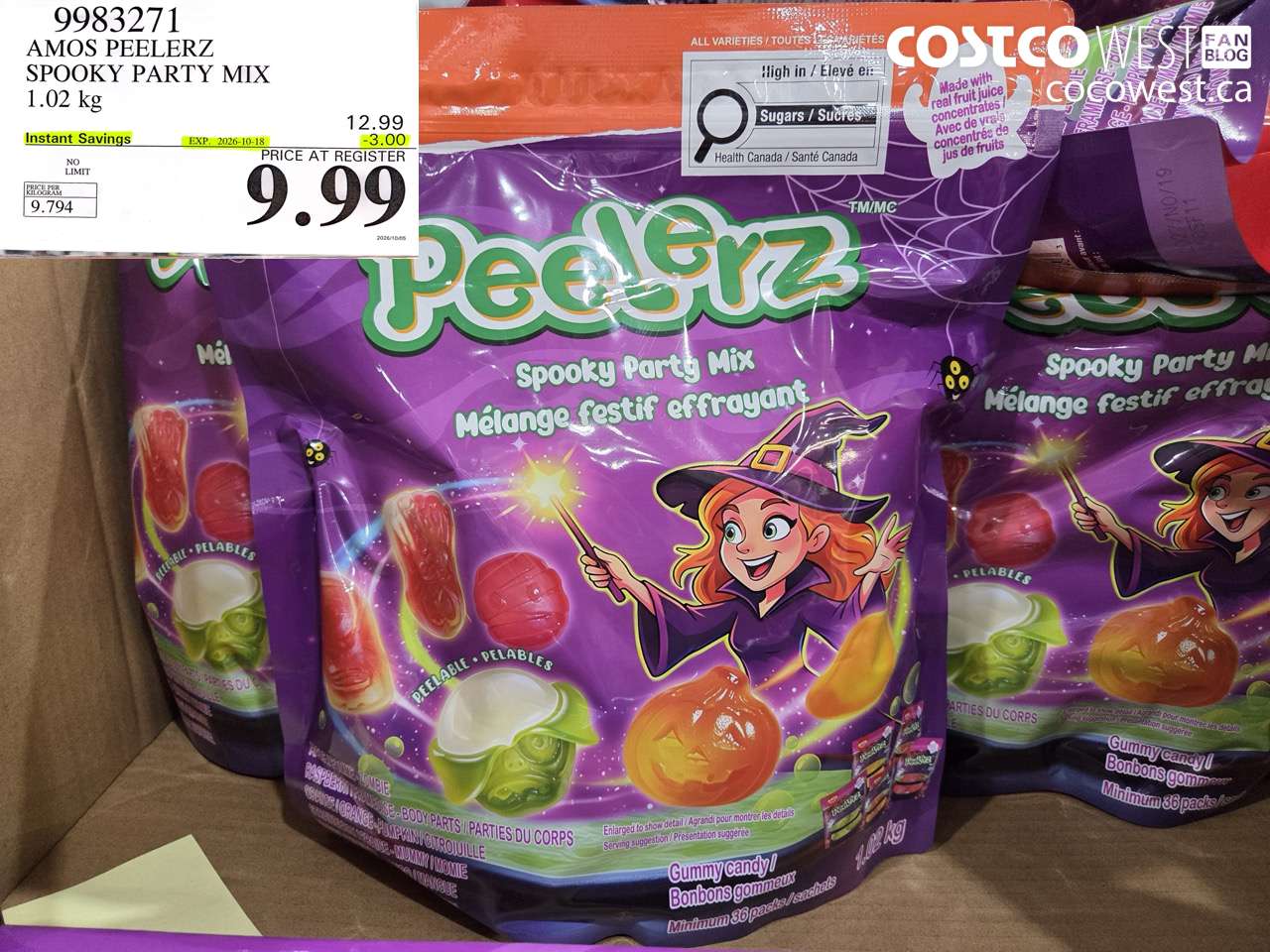 9983271 AMOS PEELERZ SPOOKY PARTY MIX 1.02 KG ($3.00 INSTANT SAVINGS EXPIRES ON 2026-10-18) $9.99