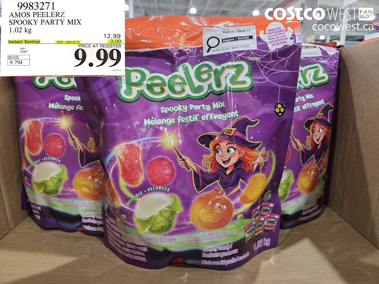 9983271 AMOS PEELERZ SPOOKY PARTY MIX 1.02 KG ($3.00 INSTANT SAVINGS EXPIRES ON 2026-10-18) $9.99