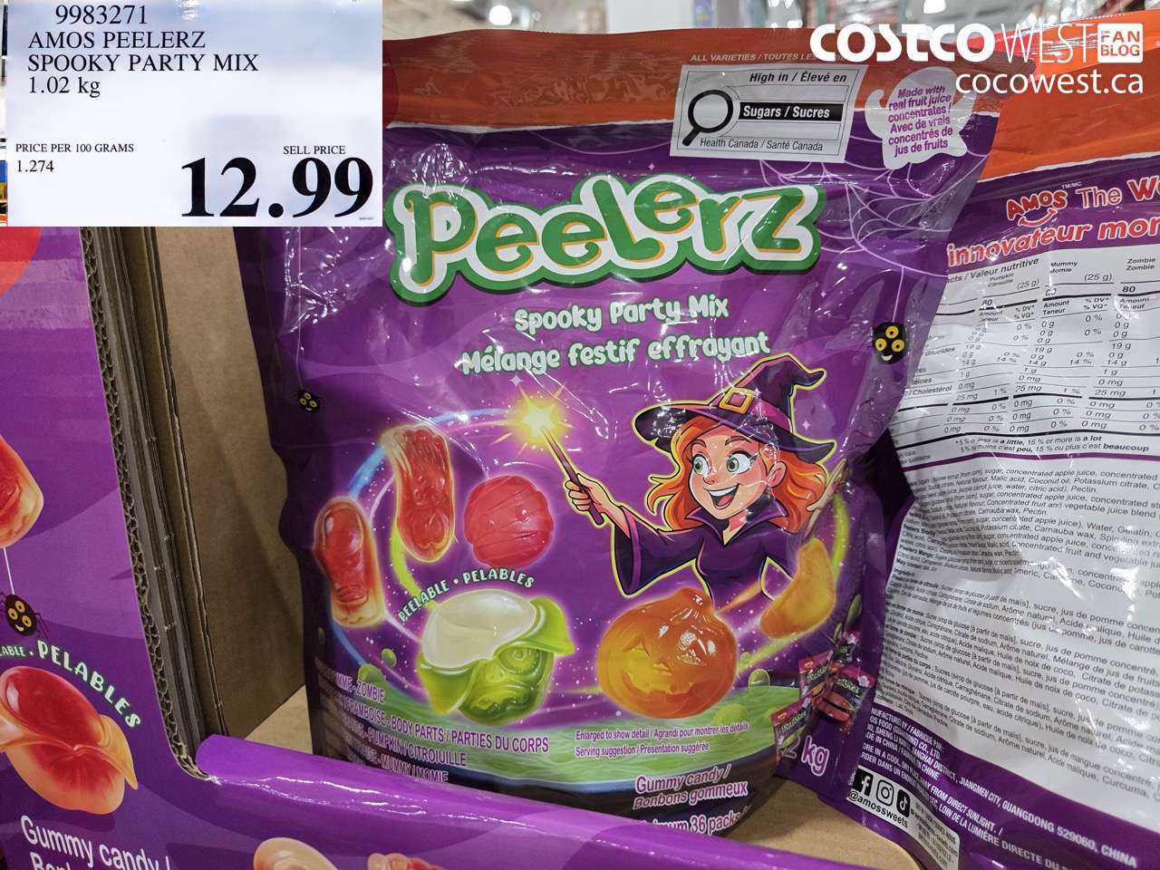 9983271 AMOS PEELERZ SPOOKY PARTY MIX 1.02 KG $12.99