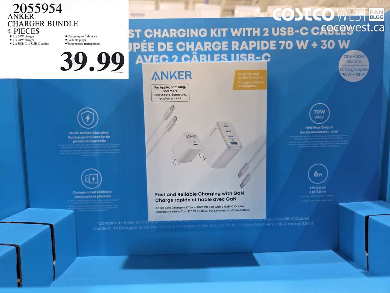 2055954 ANKER CHARGER BUNDLE 4 PIECES $39.99
