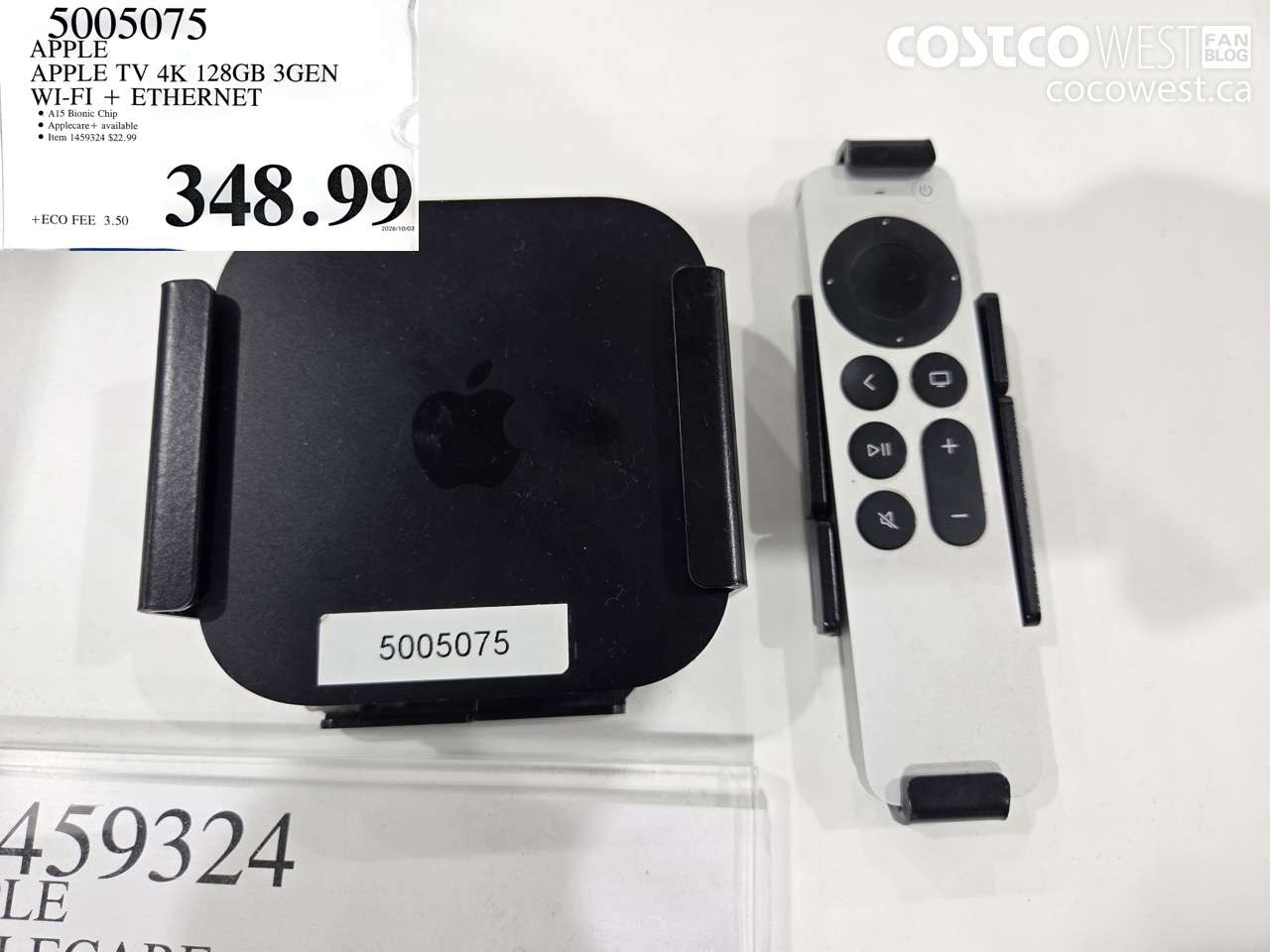 5005075 APPLE APPLE TV 4K 128GB 3GEN WI-FI + ETHERNET $348.99