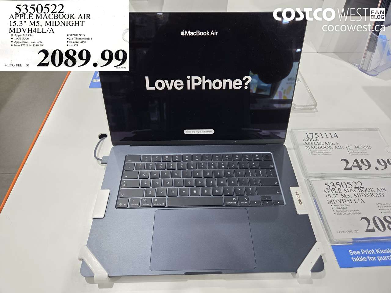 5350522 APPLE MACBOOK AIR 15.3
