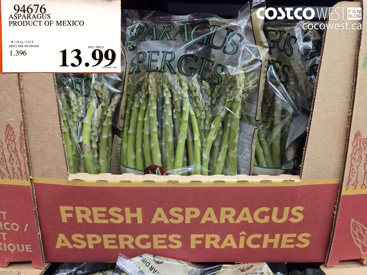 94676 ASPARAGUS PRODUCT OF MEXICO $13.99