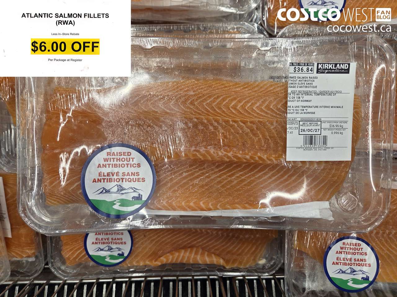 51454 ATLANTIC SALMON FILLETS (RWA) ($6.00 INSTANT SAVINGS)