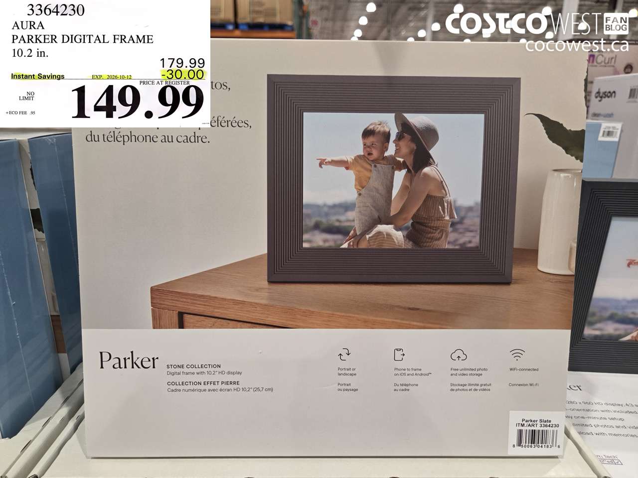 3364230 AURA PARKER DIGITAL FRAME 10.2 IN. ($30.00 INSTANT SAVINGS EXPIRES ON 2026-10-12) $149.99