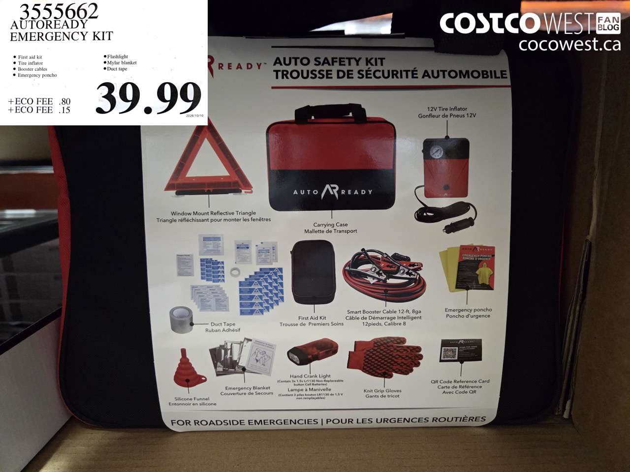 3555662 AUTOREADY EMERGENCY KIT $39.99