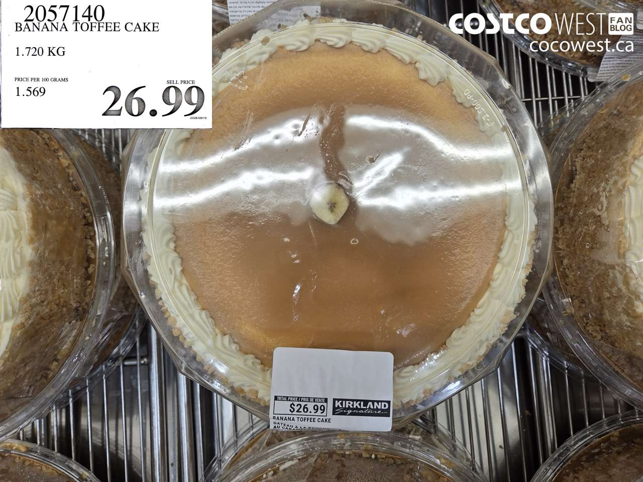 2057140 BANANA TOFFEE CAKE 1.720 KG $26.99