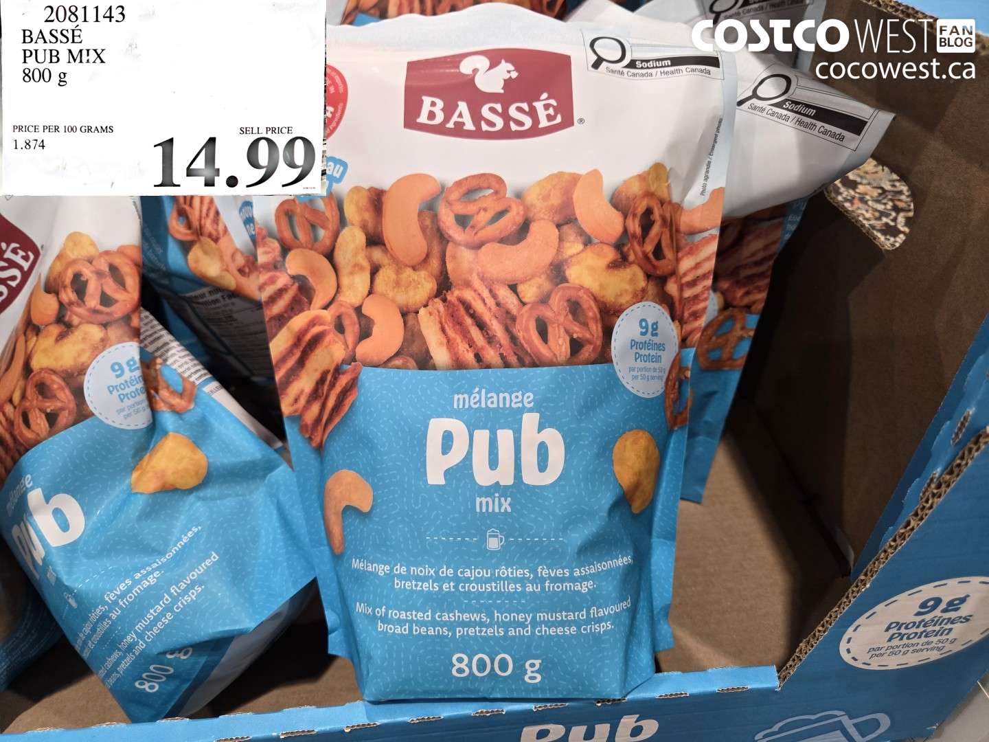 2081143 BASSÉ PUB MIX 800 G $14.99