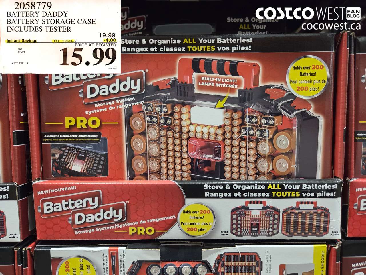 2058779 BATTERY DADDY BATTERY STORAGE CASE INCLUDES TESTER ($4.00 INSTANT SAVINGS EXPIRES ON 2026-10-25) $15.99