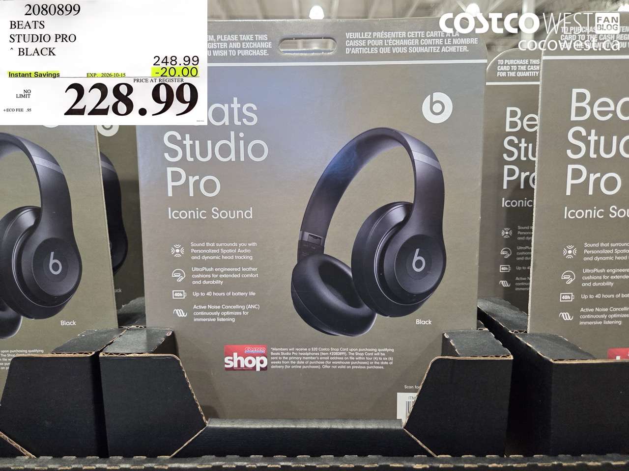 2080899 BEATS STUDIO PRO BLACK ($20.00 INSTANT SAVINGS EXPIRES ON 2026-10-15) $228.99