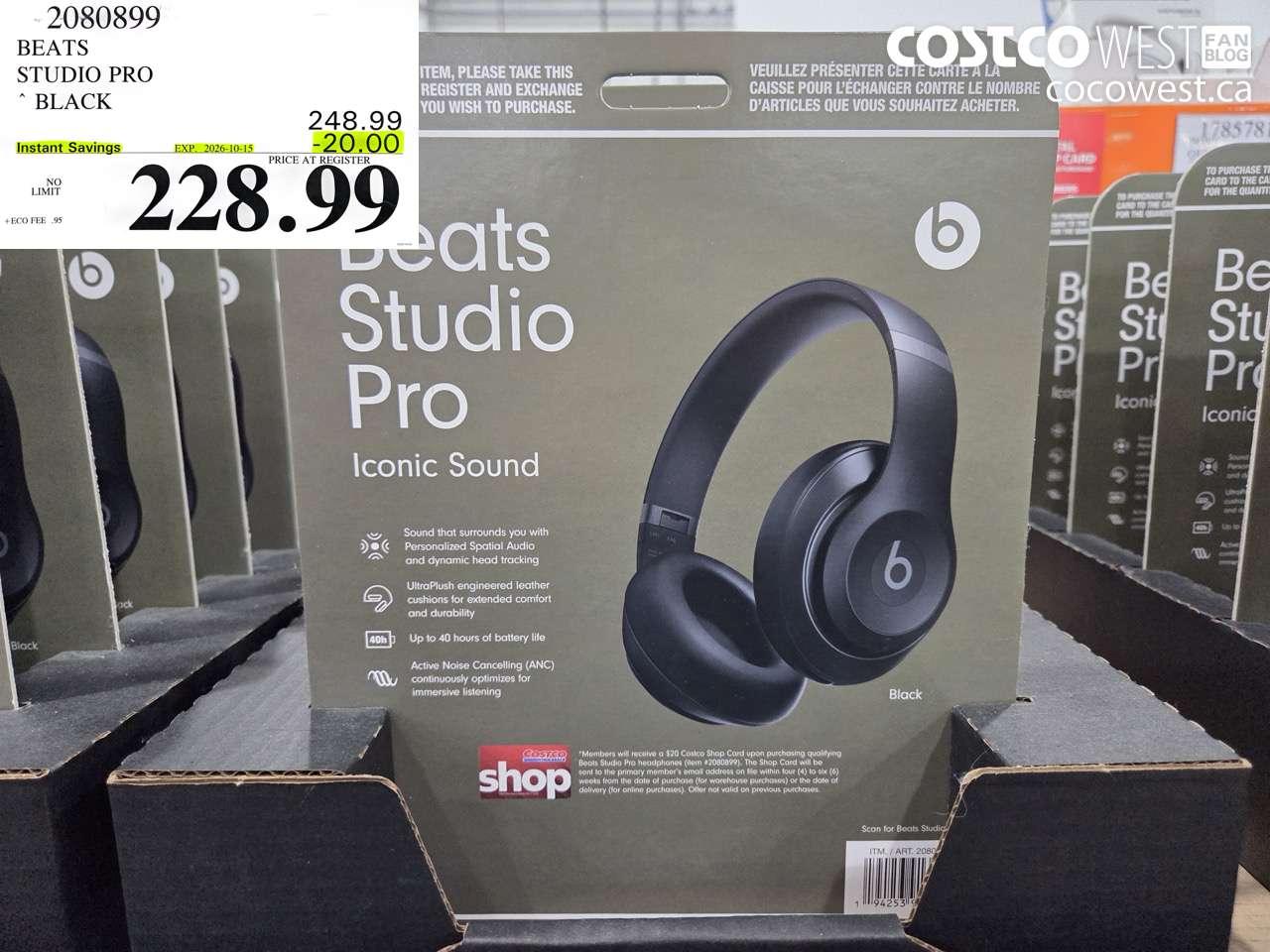 2080899 BEATS STUDIO PRO BLACK ($20.00 INSTANT SAVINGS EXPIRES ON 2026-10-15) $228.99
