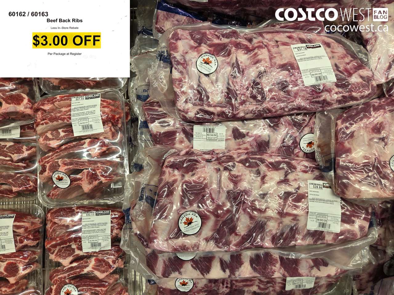 60162 BEEF BACK RIBS ($3.00 INSTANT SAVINGS)