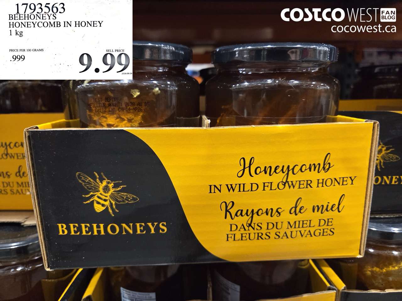 1793563 BEEHONEYS HONEYCOMB IN HONEY 1 KG $9.99