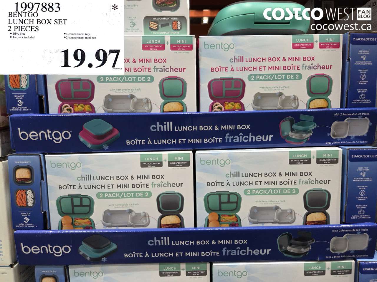 1997883 BENTGO LUNCH BOX SET 2 PIECES $19.97