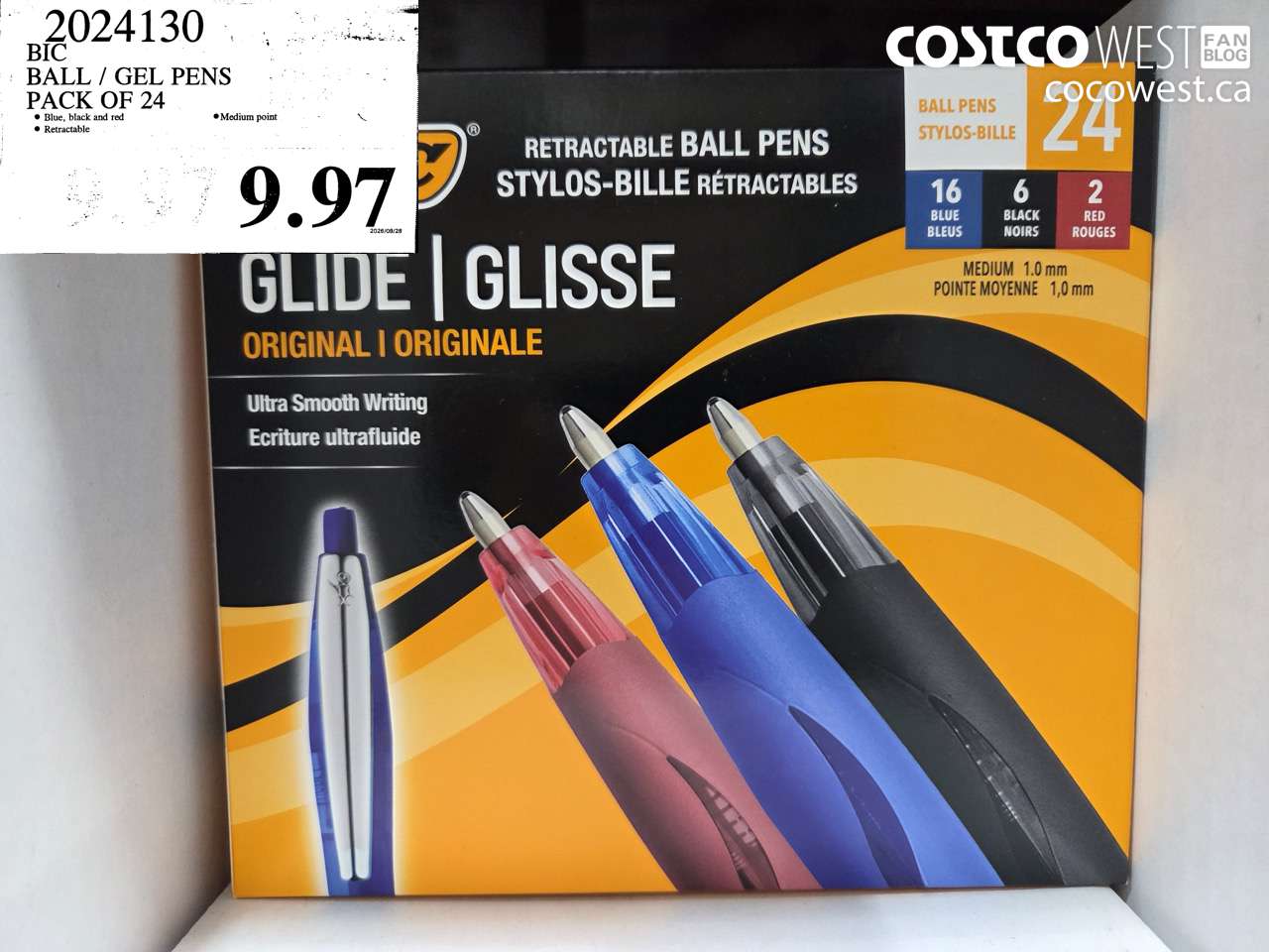 2024130 BIC BALL / GEL PENS PACK OF 24 $9.97