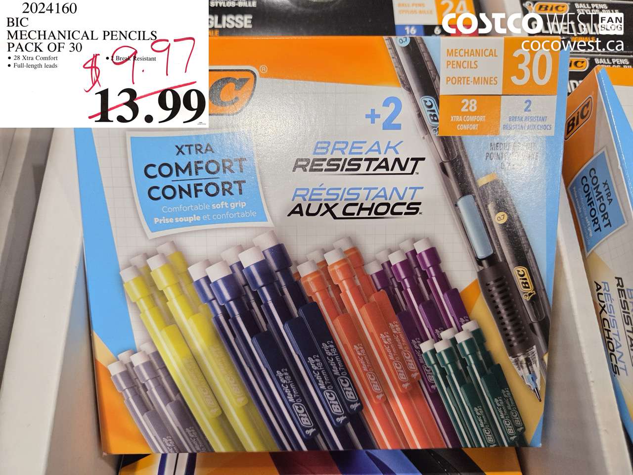 2024160 BIC MECHANICAL PENCILS PACK OF 30 $9.97