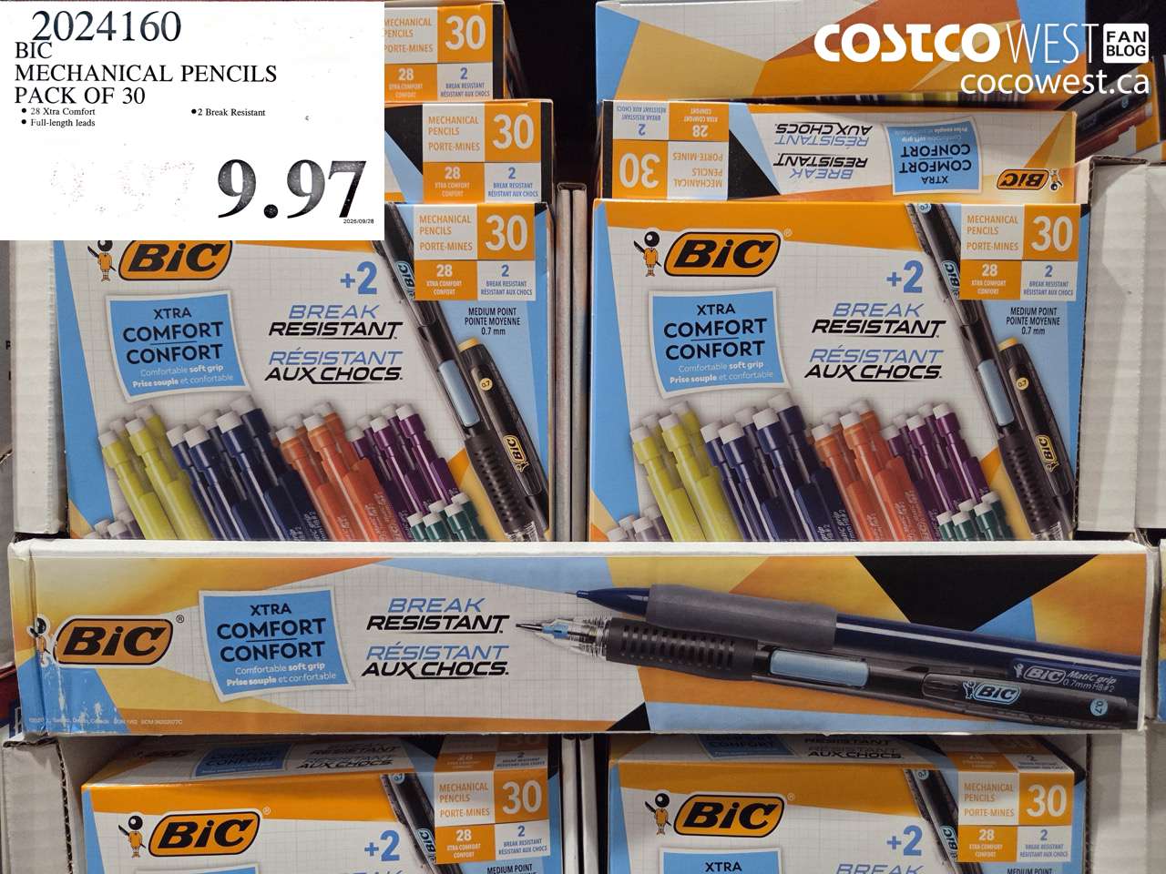 2024160 BIC MECHANICAL PENCILS PACK OF 30 $9.97