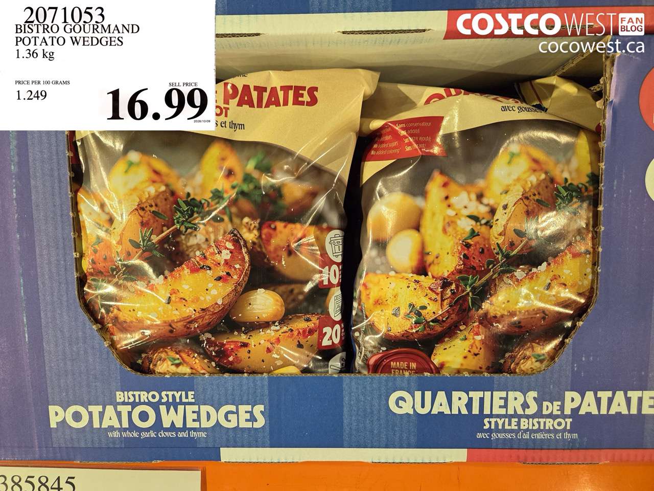 2071053 BISTRO GOURMAND POTATO WEDGES 1.36 KG $16.99