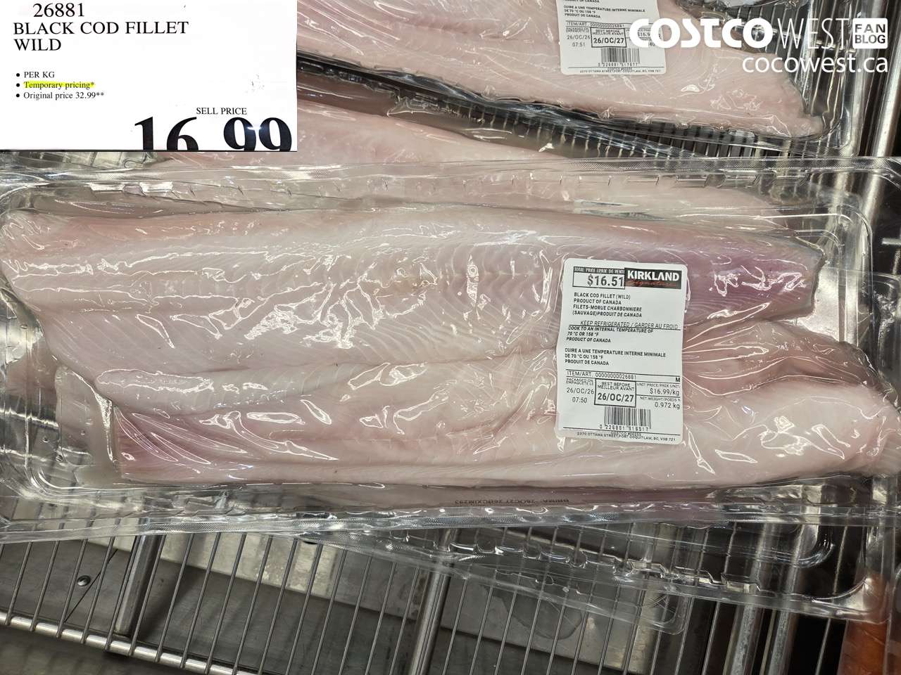 26881 BLACK COD FILLET WILD $16.99