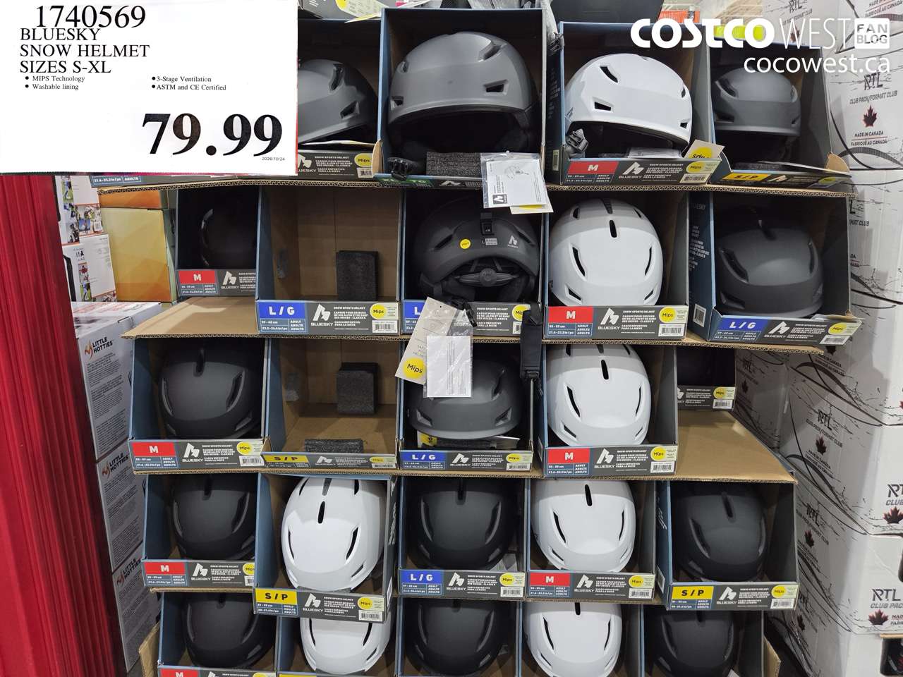1740569 BLUESKY SNOW HELMET SIZES S-XL $79.99