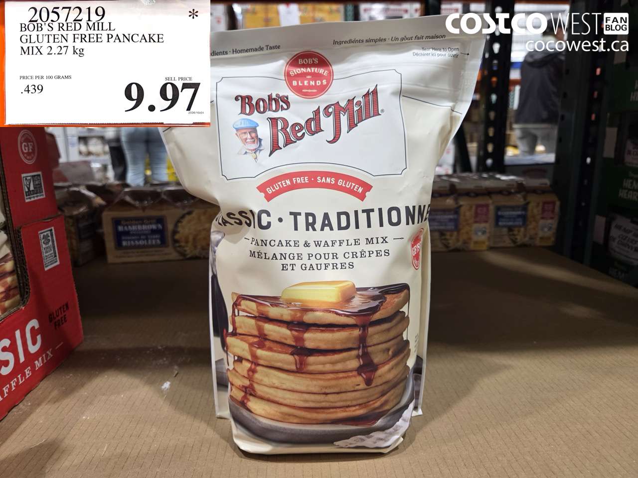 2057219 BOB'S RED MILL GLUTEN FREE PANCAKE MIX 2.27 KG $9.97