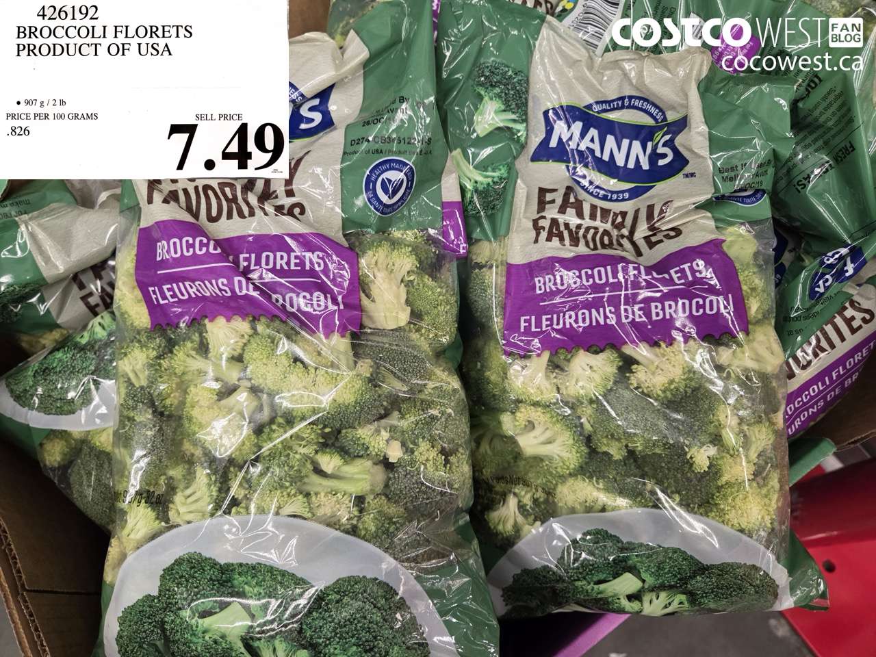 426192 BROCCOLI FLORETS PRODUCT OF USA $7.49