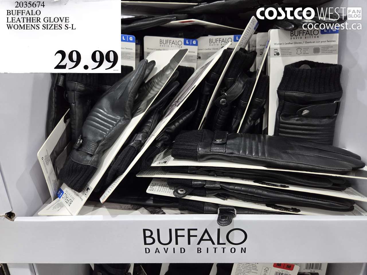 2035674 BUFFALO LEATHER GLOVE WOMENS SIZES S-L $29.99