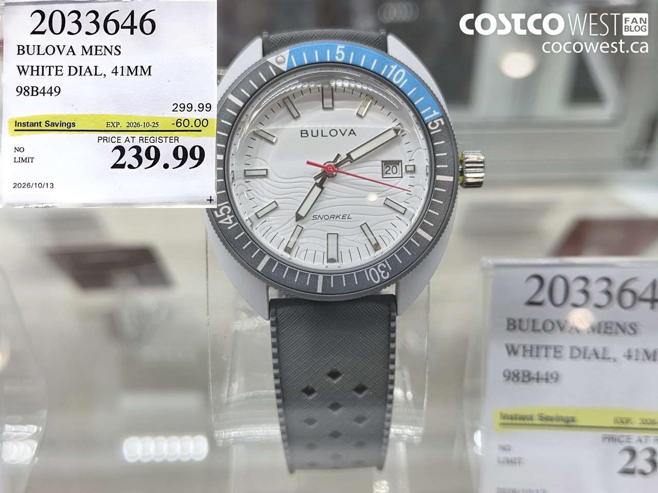 2033646 BULOVA MENS WHITE DIAL, 41MM ($60.00 INSTANT SAVINGS EXPIRES ON 2026-10-25) $239.99