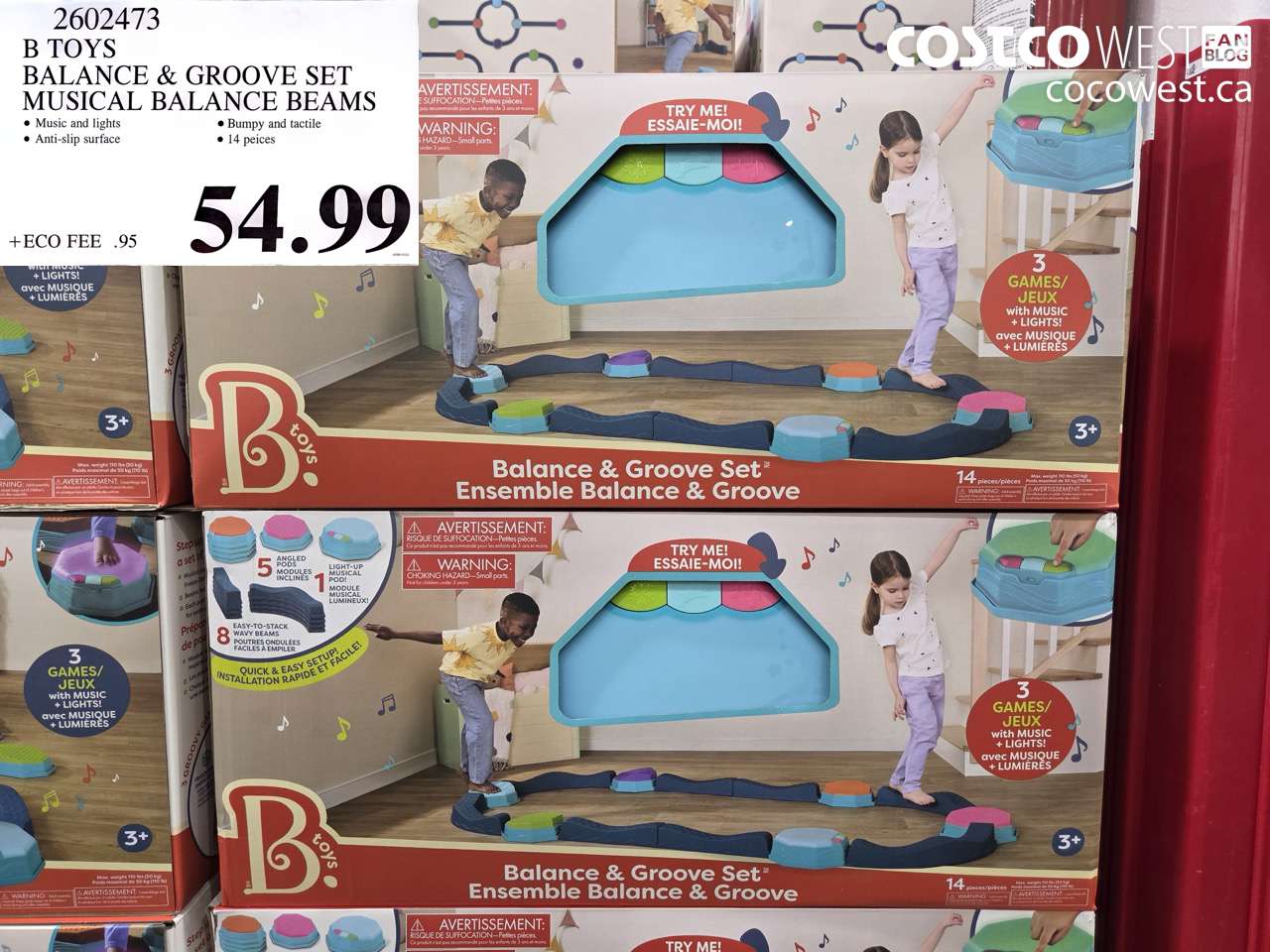 2602473 B TOYS BALANCE & GROOVE SET MUSICAL BALANCE BEAMS $54.99
