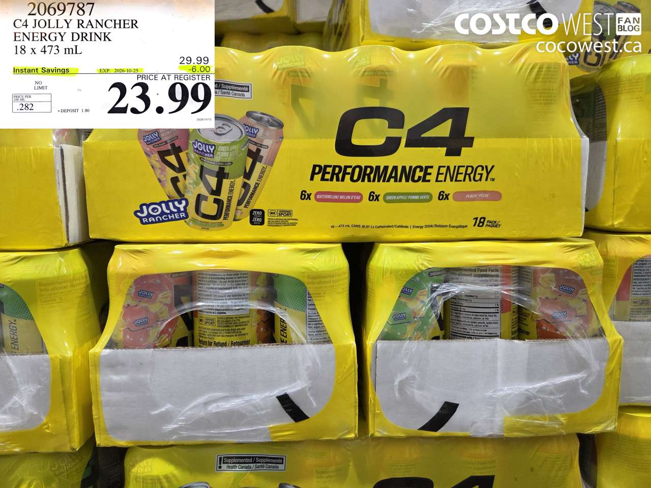 2069787 C4 JOLLY RANCHER ENERGY DRINK 18 X 473 ML ($6.00 INSTANT SAVINGS EXPIRES ON 2026-10-25) $23.99