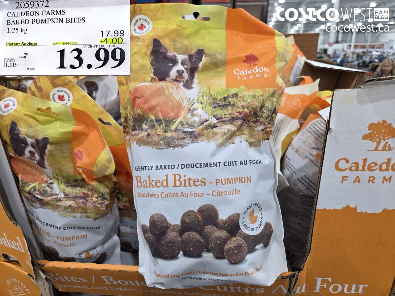 2059372 CALDEON FARMS BAKED PUMPKIN BITES 1.25 KG ($4.00 INSTANT SAVINGS EXPIRES ON 2026-10-11) $13.99