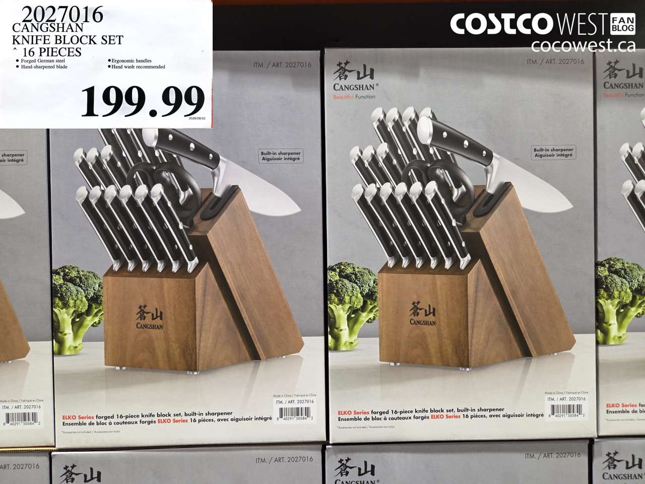 2027016 CANGSHAN KNIFE BLOCK SET 16 PIECES $199.99