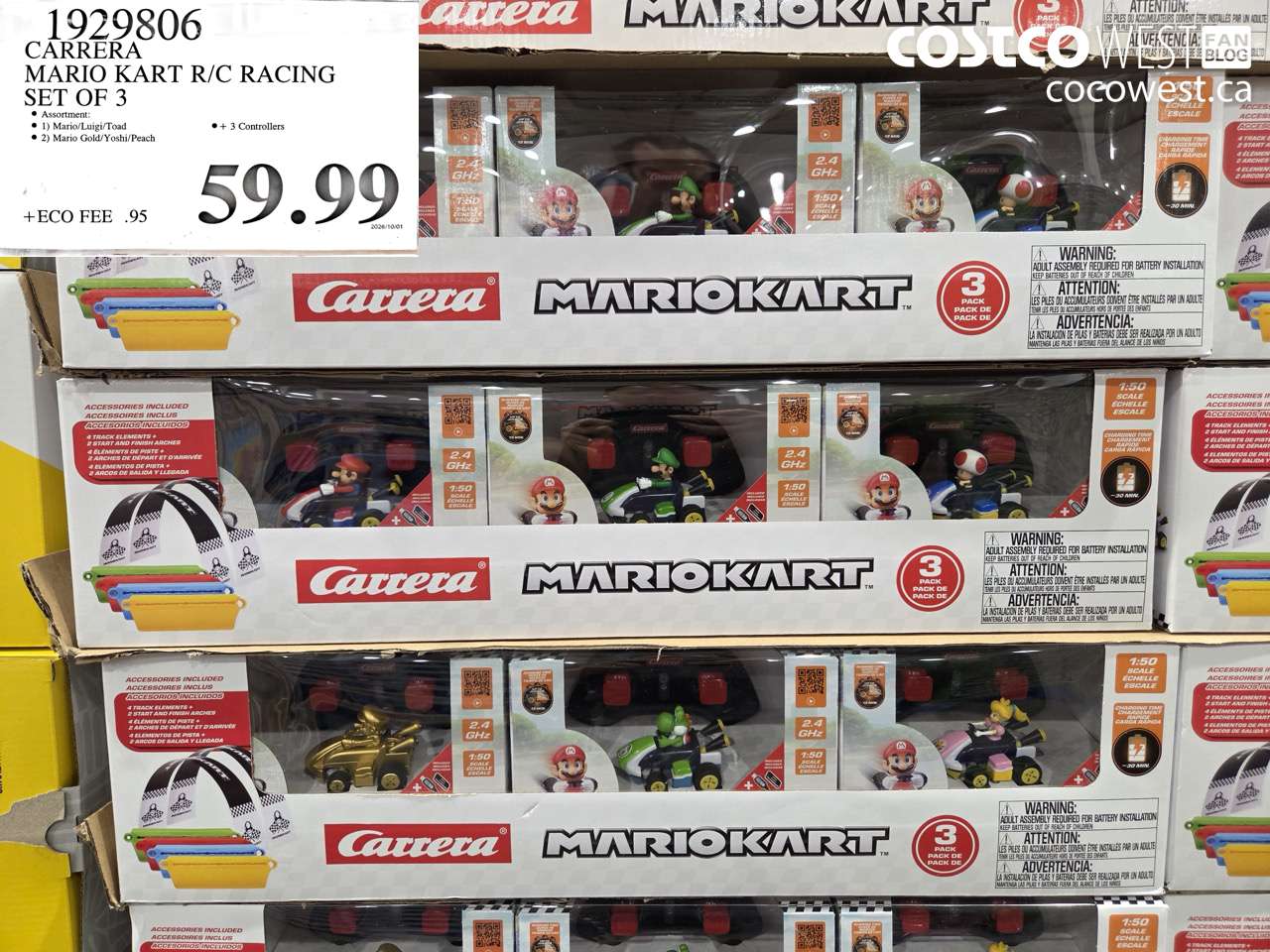 1929806 CARRERA MARIO KART R/C RACING SET OF 3 $59.99