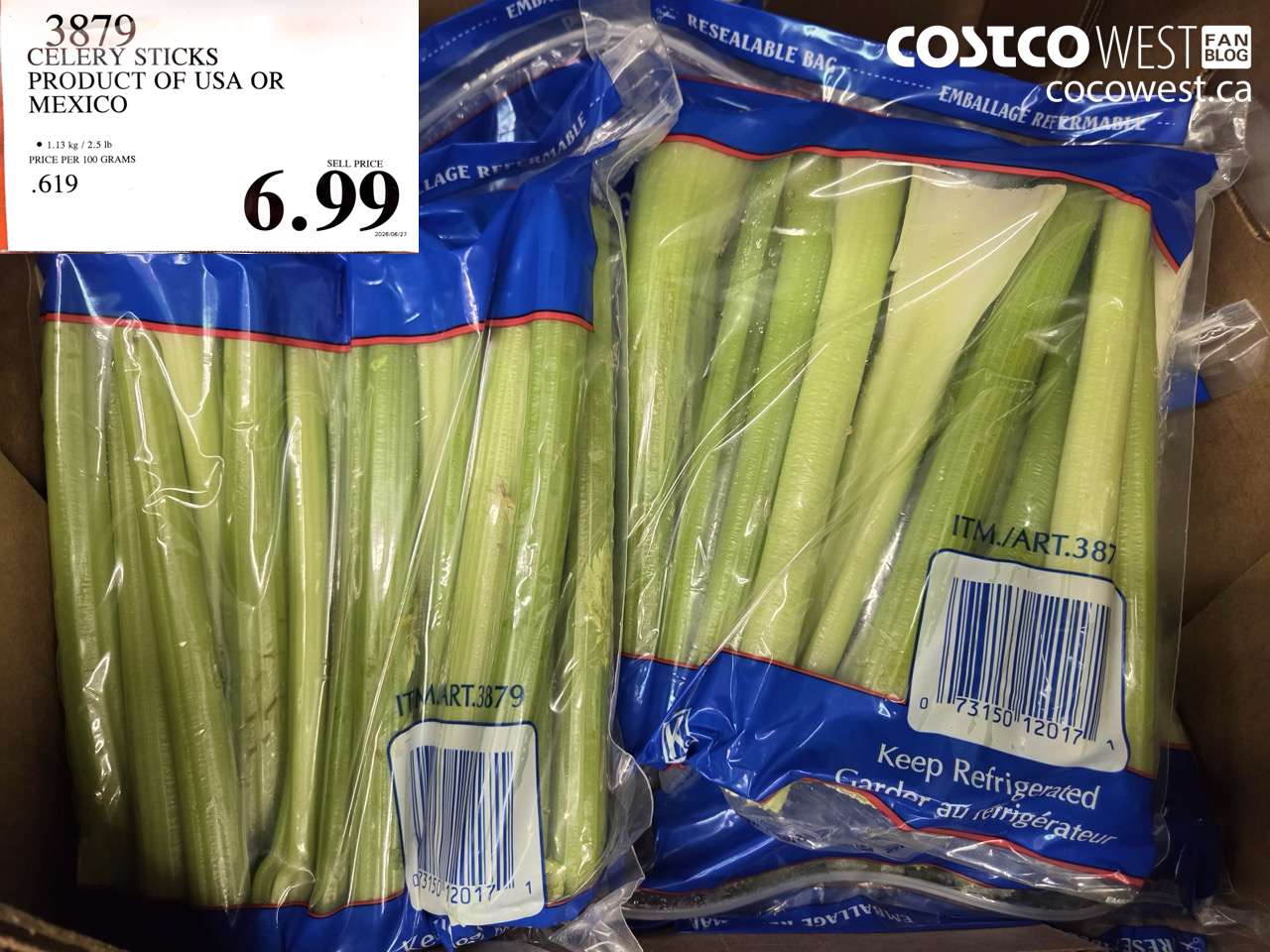 3879 CELERY STICKS PRODUCT OF USA OR MEXICO $6.99
