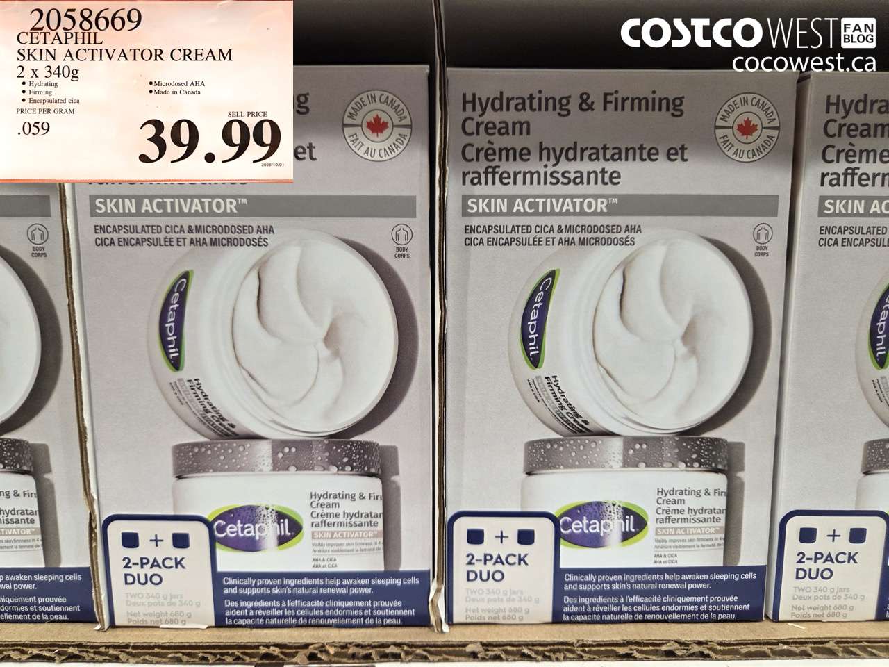 2058669 CETAPHIL SKIN ACTIVATOR CREAM 2 X 340G $39.99