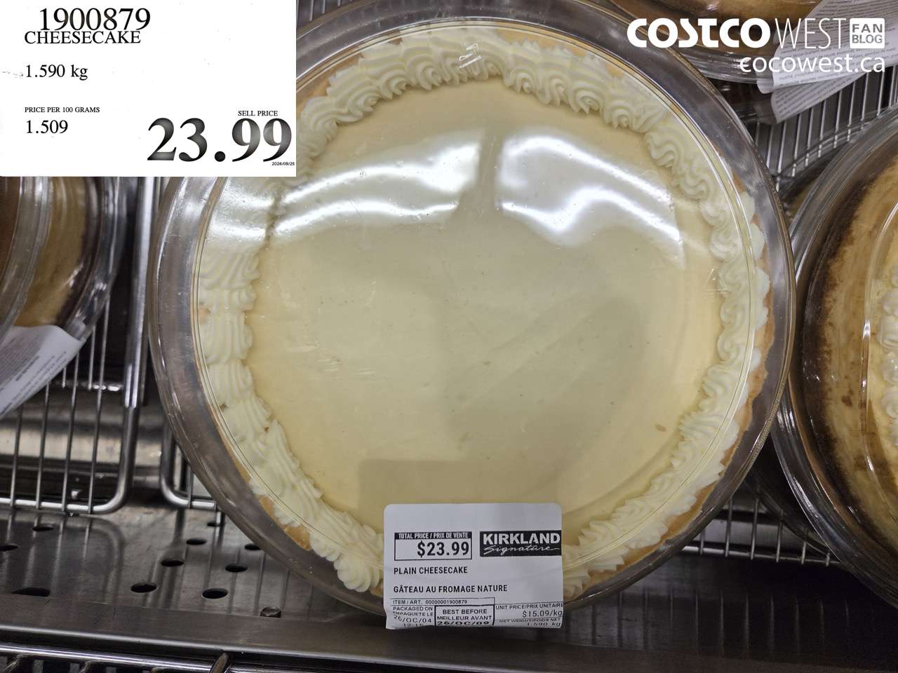 1900879 CHEESECAKE 1.590 KG $23.99