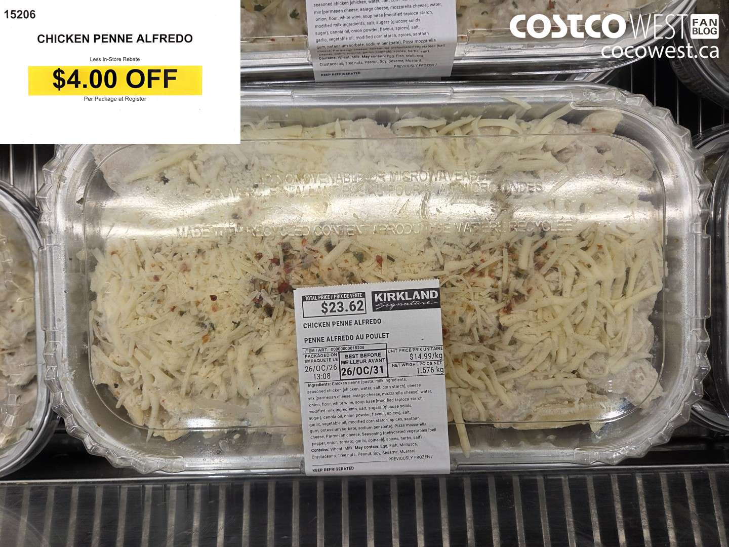 15206 CHICKEN PENNE ALFREDO ($4.00 INSTANT SAVINGS)