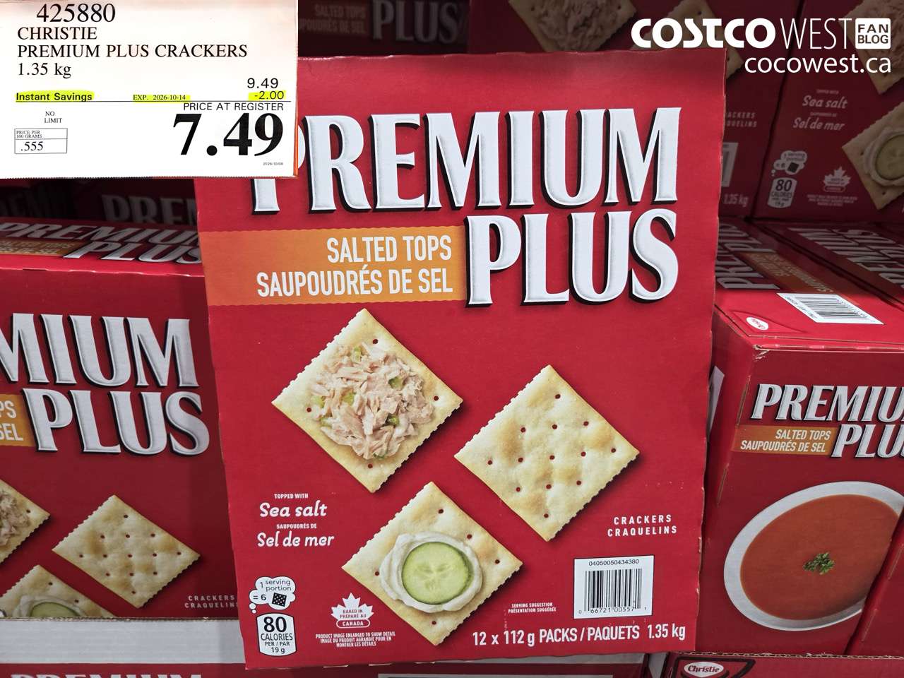 425880 CHRISTIE PREMIUM PLUS CRACKERS 1.35 KG ($2.00 INSTANT SAVINGS EXPIRES ON 2026-10-14) $7.49