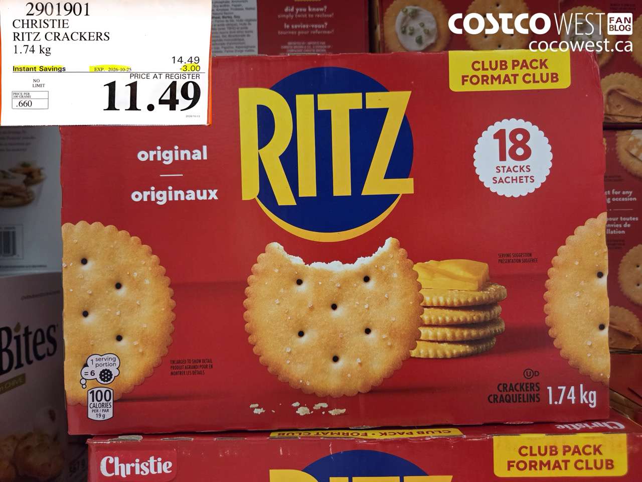 2901901 CHRISTIE RITZ CRACKERS 1.74 KG ($3.00 INSTANT SAVINGS EXPIRES ON 2026-10-25) $11.49