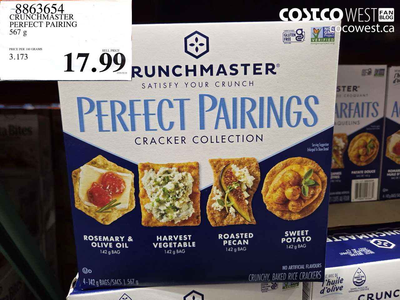 8863654 CRUNCHMASTER PERFECT PAIRING 567 G $17.99