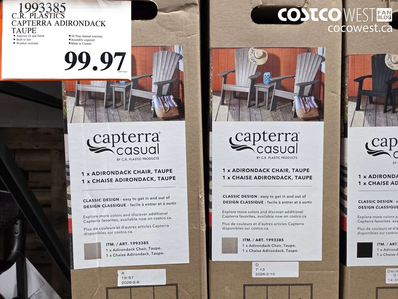 1993385 C.R. PLASTICS CAPTERRA ADIRONDACK TAUPE $99.97