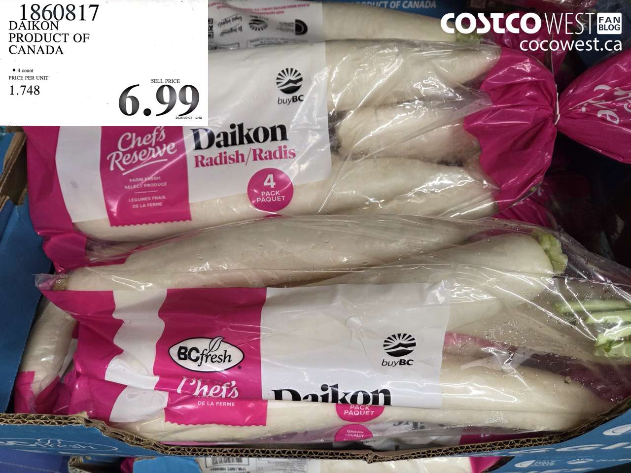 1860817 DAIKON PRODUCT OF CANADA $6.99