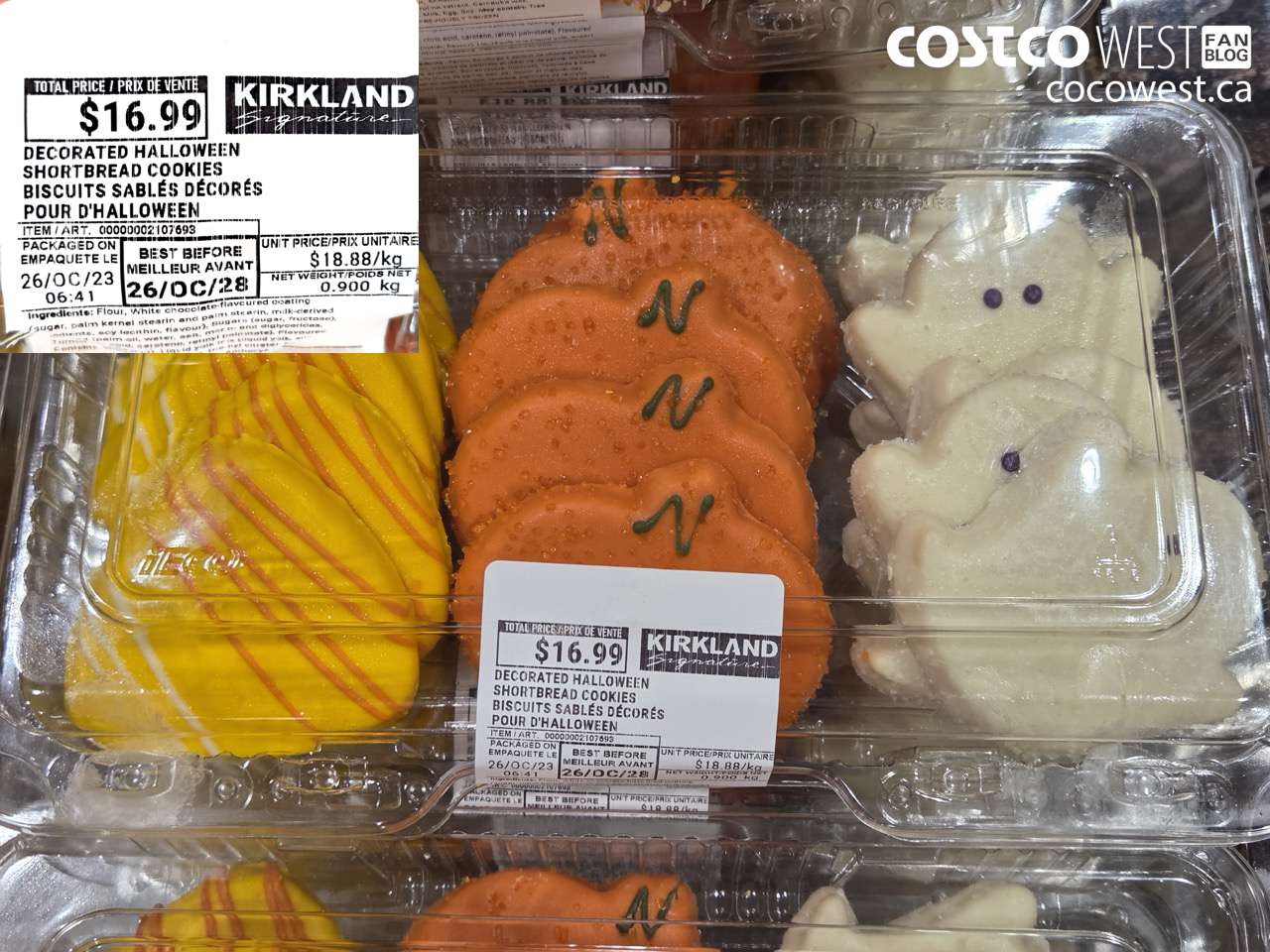 2107693 DECORATED HALLOWEEN SHORTBREAD COOKIES 0.900 KG $16.99