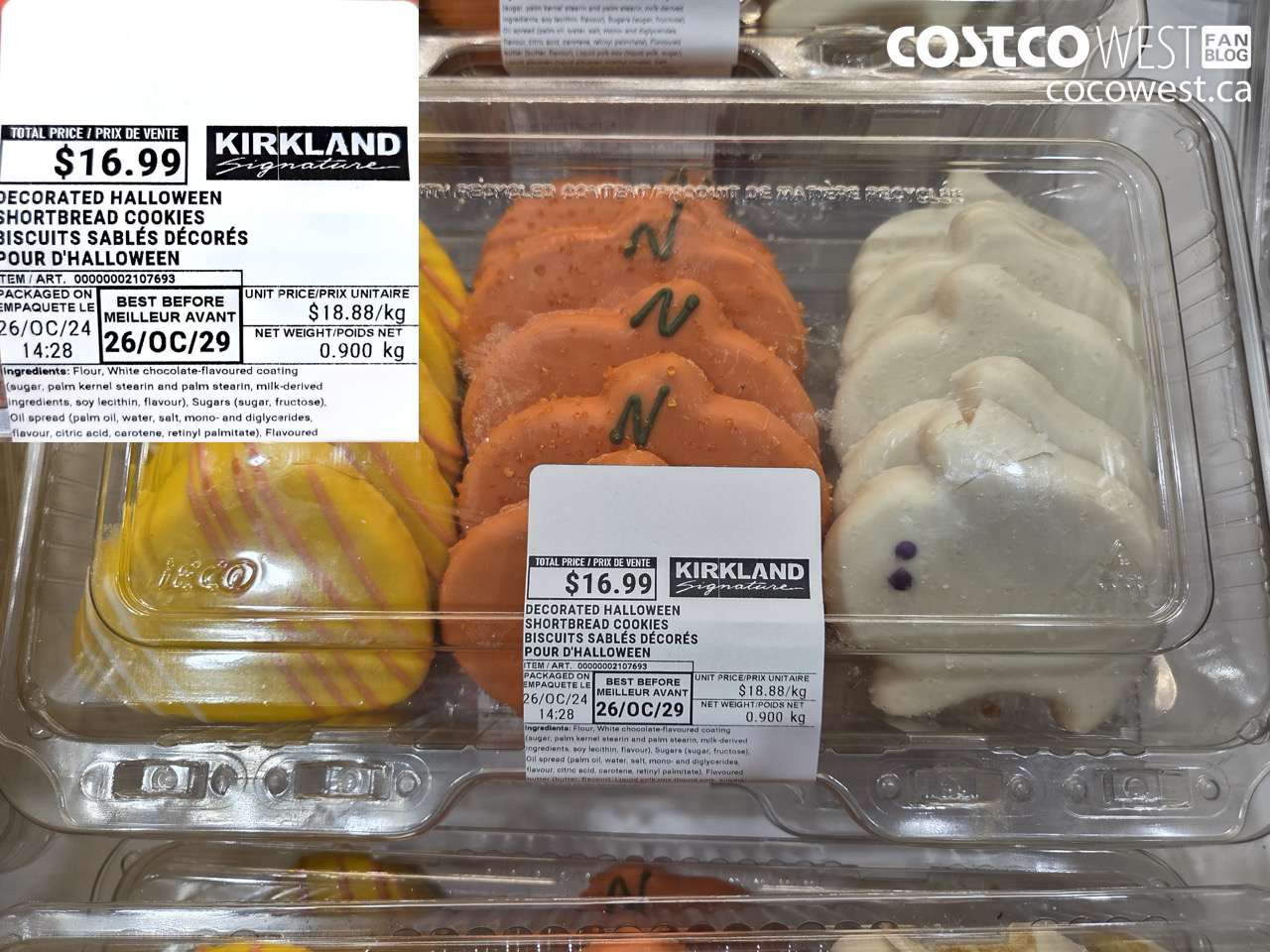 2107693 DECORATED HALLOWEEN SHORTBREAD COOKIES $16.99